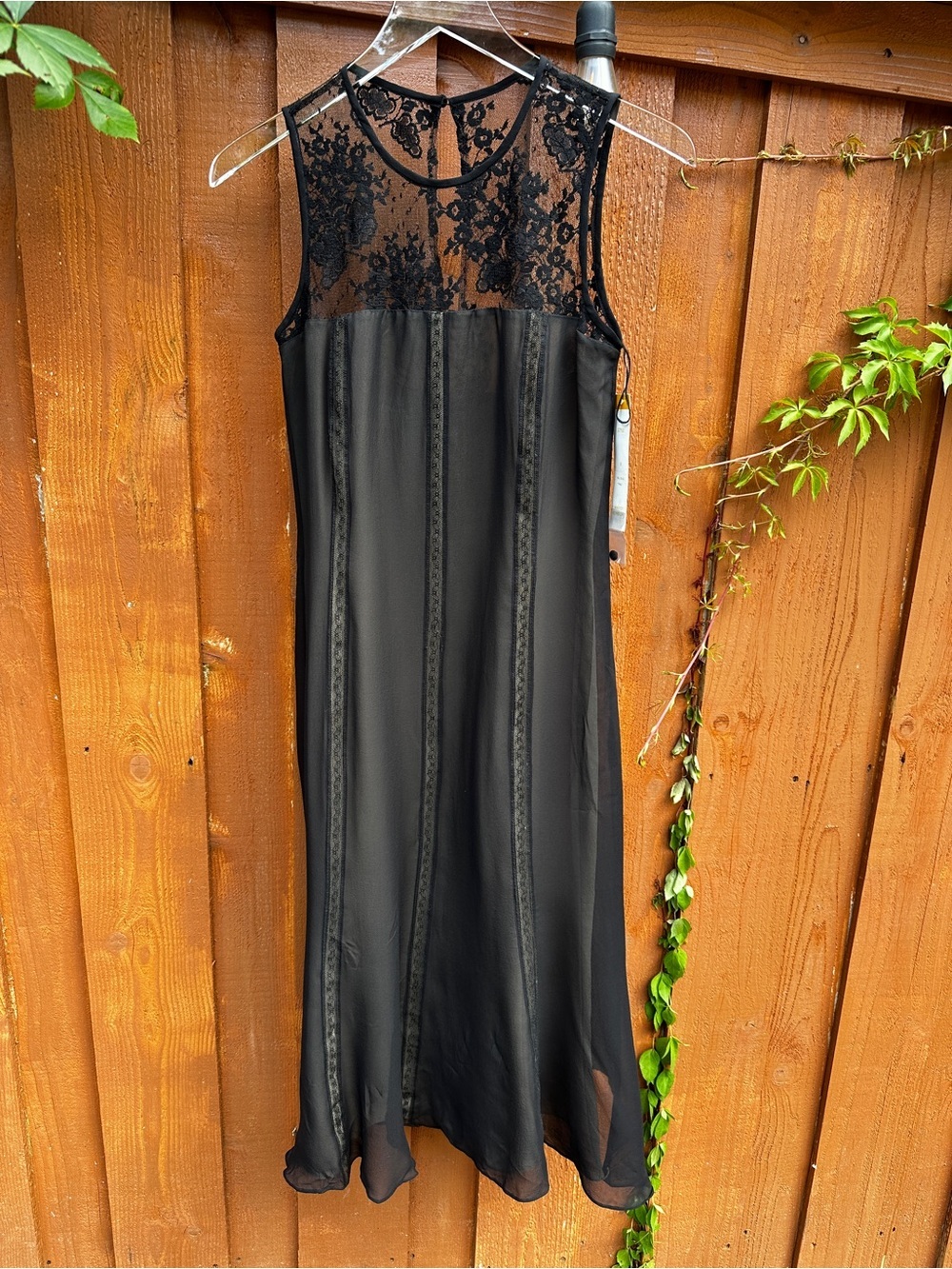 Y2K silk lace slip dress